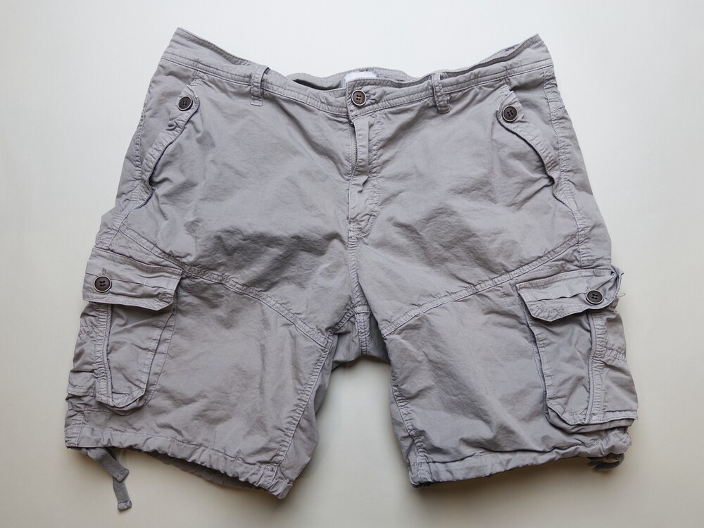 Four Steeds Cargo Shorts Mens 16 (W36) Gray Utility Pockets Summer Y2K Dad Short
